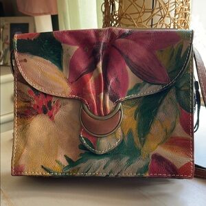 Floral Leather Crossbody Bag